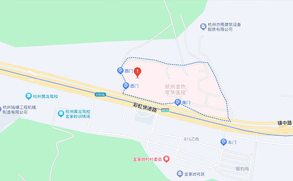 杭州金色年華醫院地理位置